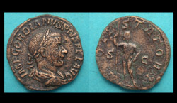 Gordian III, Sestertius, Jupiter reverse